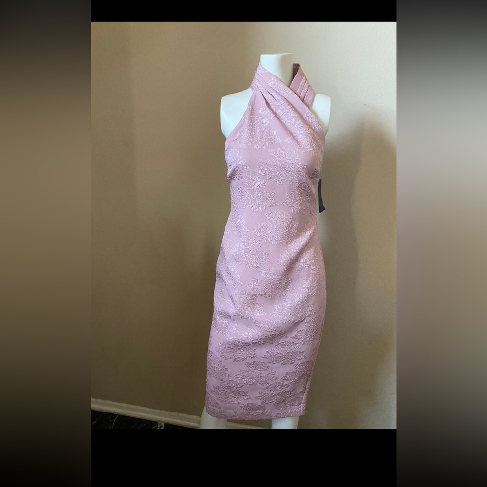 Elegant Pink Halter Dress. Rachel Roy